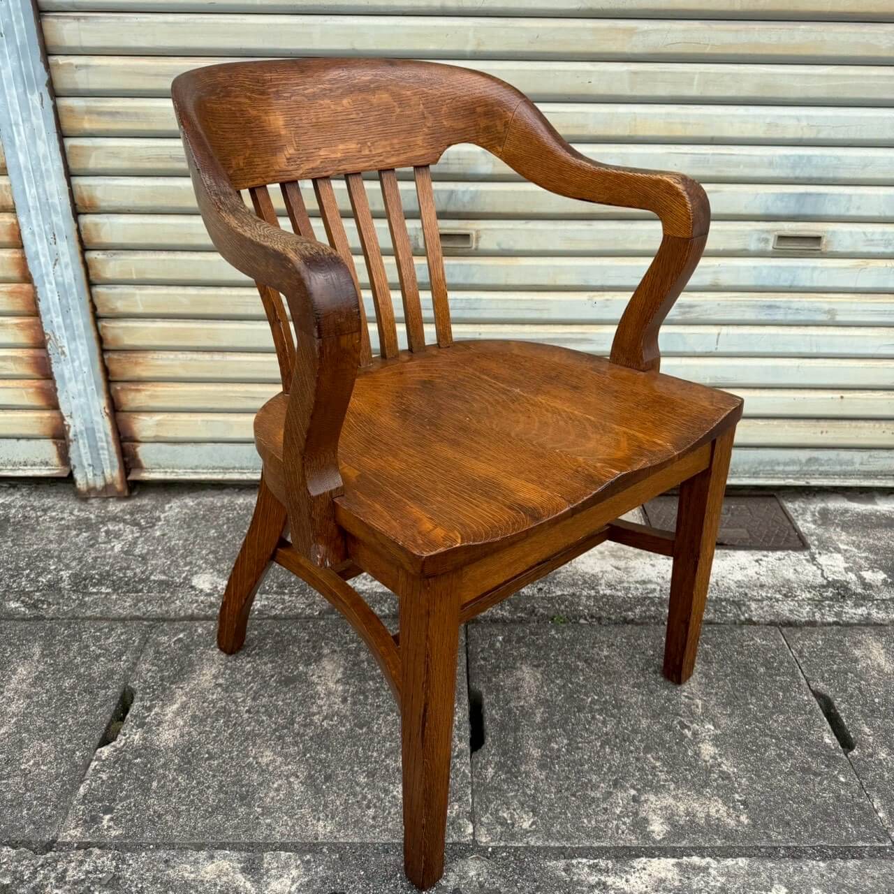 【1940-50年代】ビンテージ アームチェア アメリカン雑貨 店舗什器 ウッドチェア 椅子 #2587