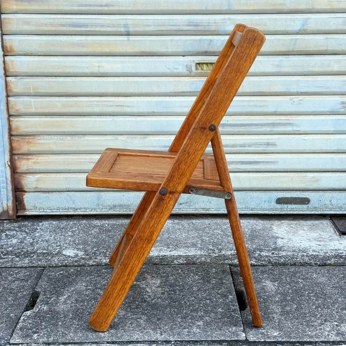 【1950年代】ビンテージ フォールディングチェア アメリカン雑貨 店舗什器 木製 折りたたみ 椅子 #2812-2