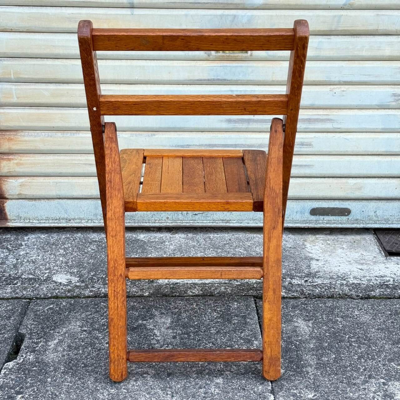 【1950年代】ビンテージ フォールディングチェア アメリカン雑貨 店舗什器 木製 折りたたみ 椅子 #2812-1