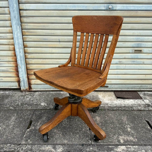 【1940-50年代】ビンテージ デスクチェア アメリカン雑貨 店舗什器 ウッドチェア 椅子 #2590