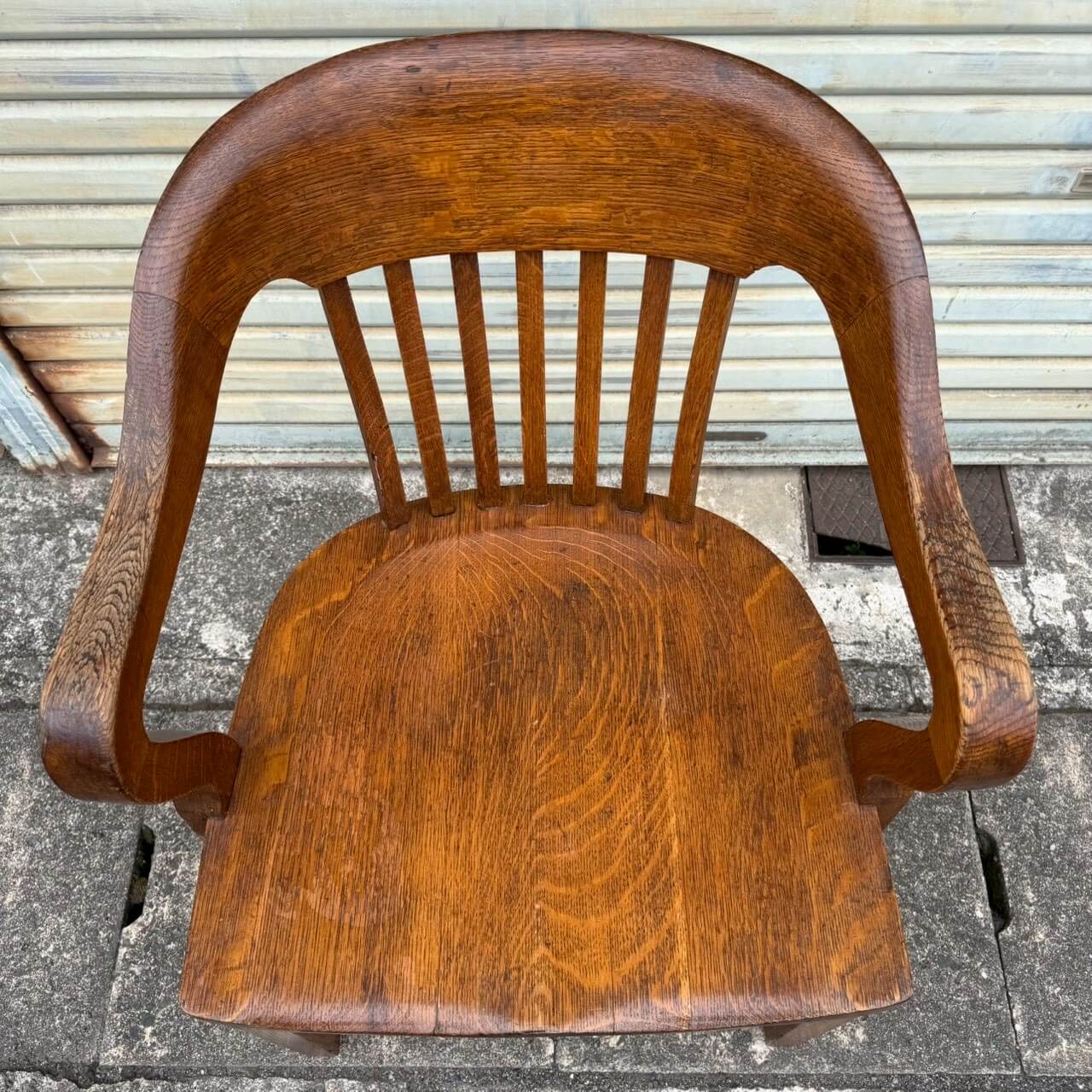 【1940-50年代】ビンテージ アームチェア アメリカン雑貨 店舗什器 ウッドチェア 椅子 #2587