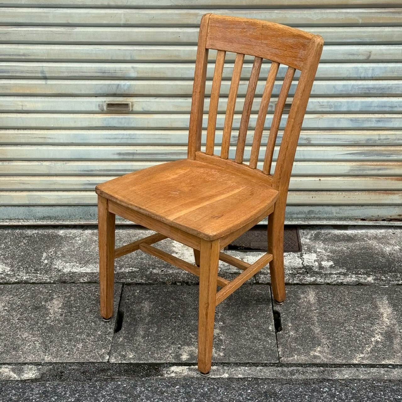 【1980-90年代】ビンテージ ダイニングチェア アメリカン雑貨 店舗什器 無垢材 木製椅子 #2585