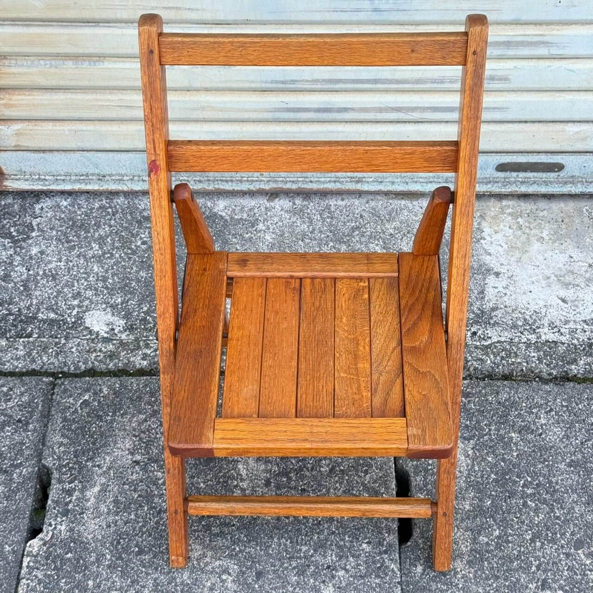 【1950年代】ビンテージ フォールディングチェア アメリカン雑貨 店舗什器 木製 折りたたみ 椅子 #2812-2