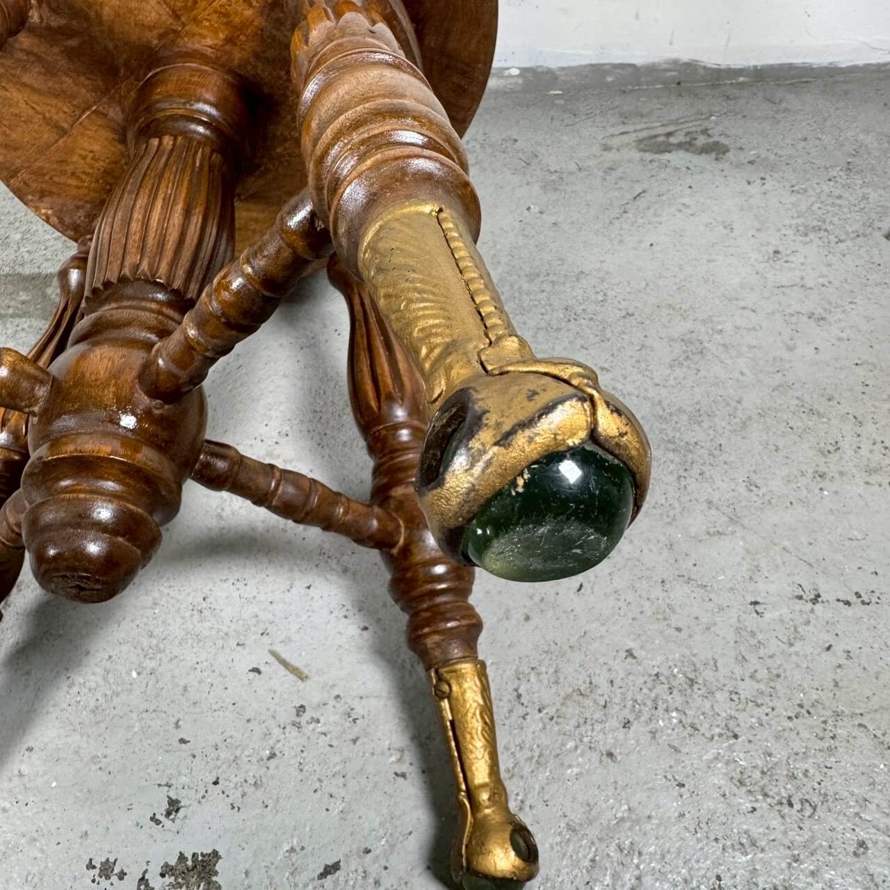 #2263【1920-40年代】ビンテージ ウッドスツール / ピアノスツール チェア アメリカ