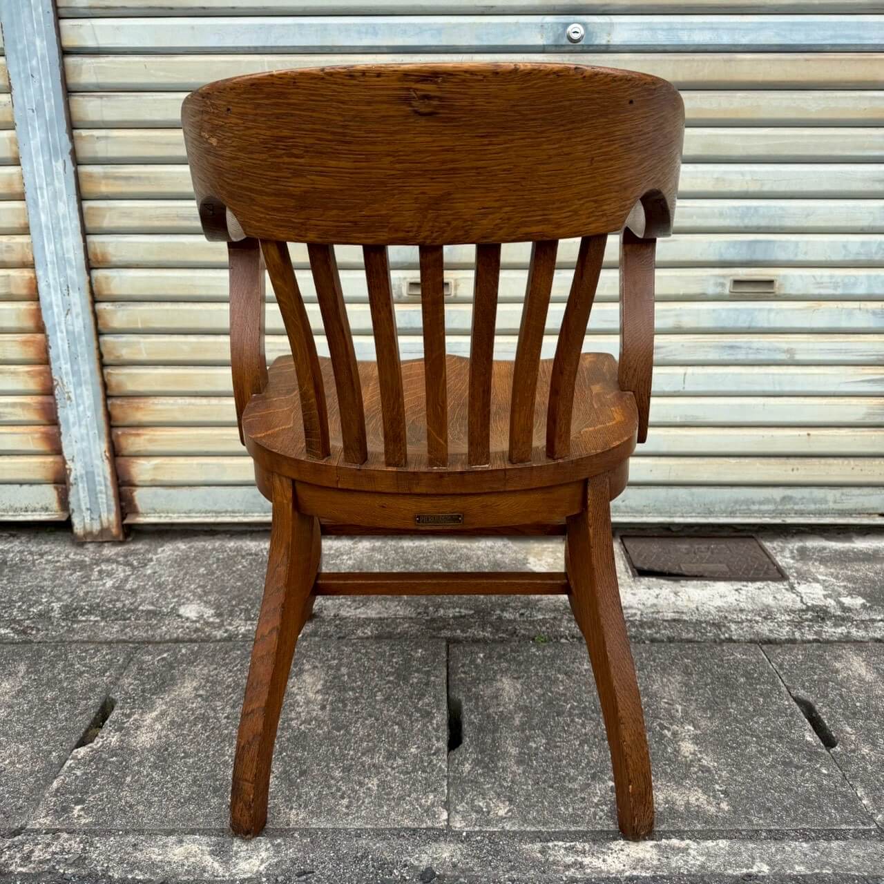【1940-50年代】ビンテージ アームチェア アメリカン雑貨 店舗什器 ウッドチェア 椅子 #2587