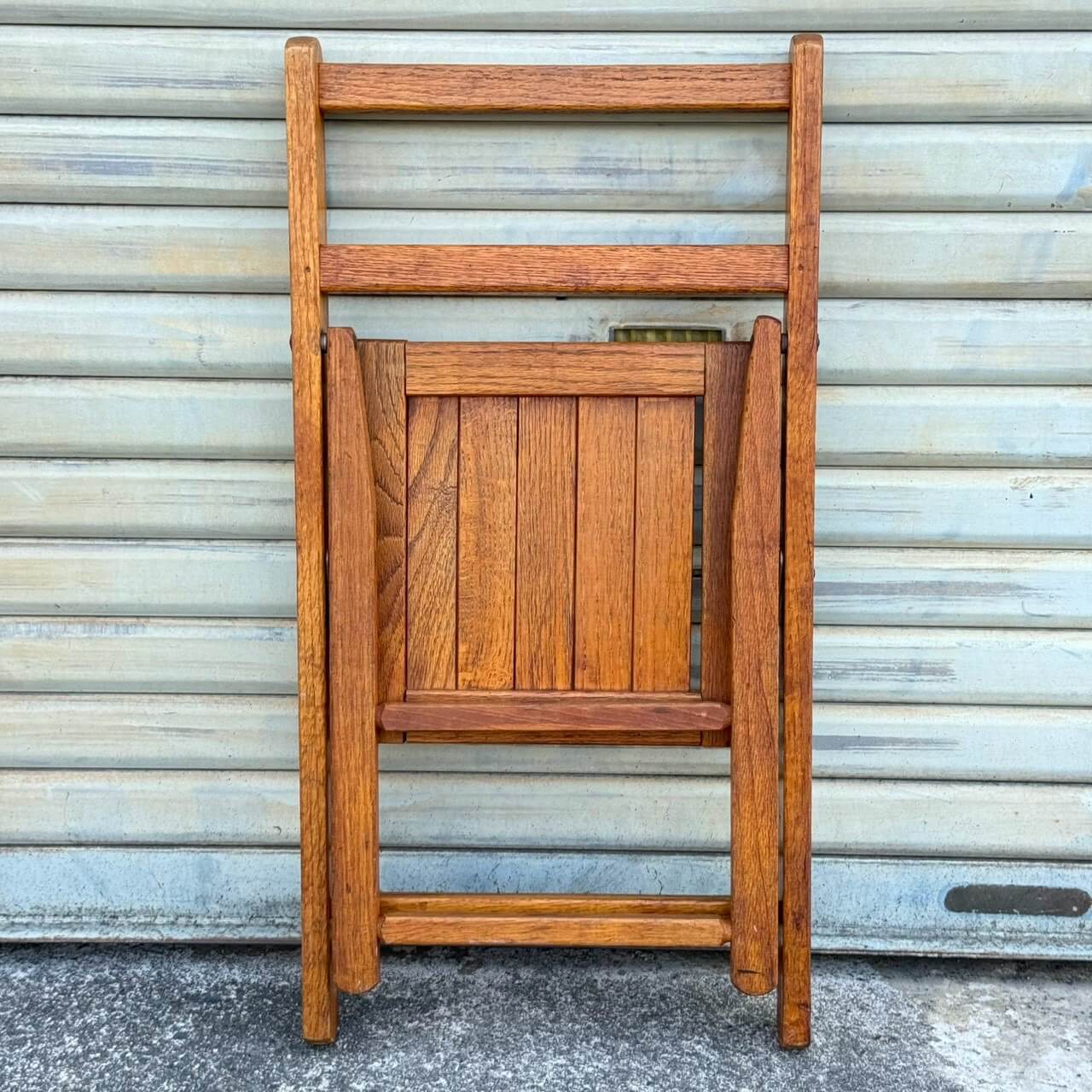 【1950年代】ビンテージ フォールディングチェア アメリカン雑貨 店舗什器 木製 折りたたみ 椅子 #2812-2
