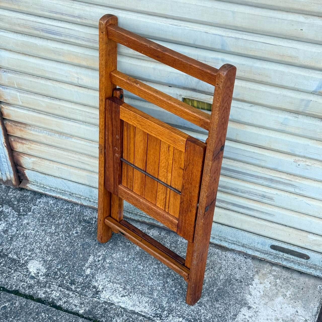 【1950年代】ビンテージ フォールディングチェア アメリカン雑貨 店舗什器 木製 折りたたみ 椅子 #2812-1
