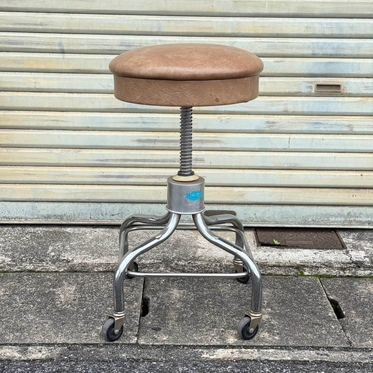 【1960-70年代】ビンテージ スツール アメリカン雑貨 店舗什器 ガレージ PEDIGO クローム #2756