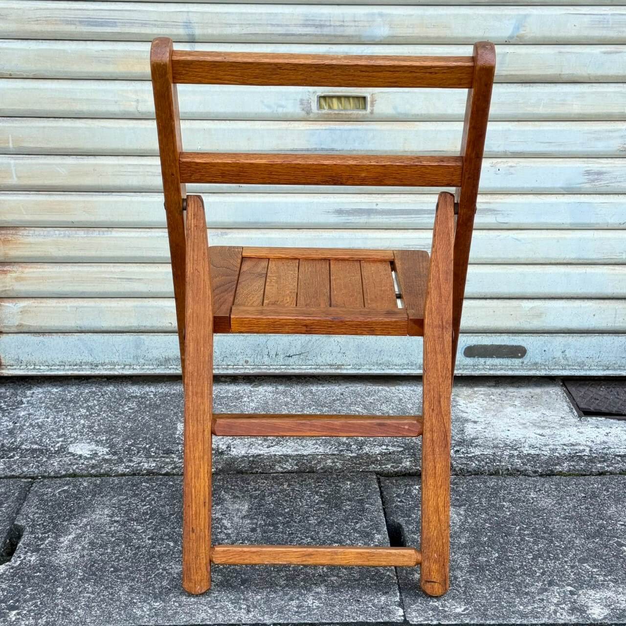 【1950年代】ビンテージ フォールディングチェア アメリカン雑貨 店舗什器 木製 折りたたみ 椅子 #2812-2