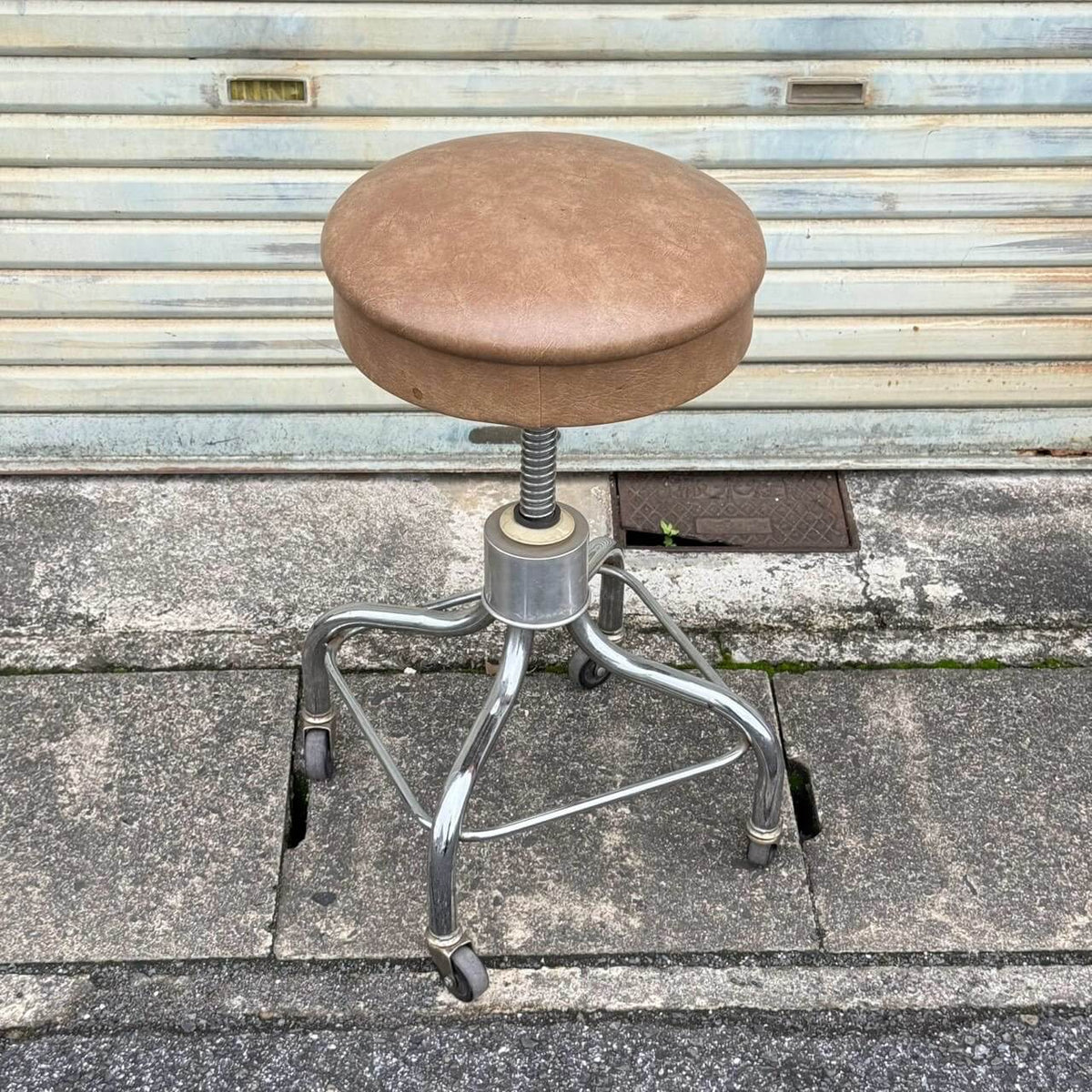 【1960-70年代】ビンテージ スツール アメリカン雑貨 店舗什器 ガレージ PEDIGO クローム #2756