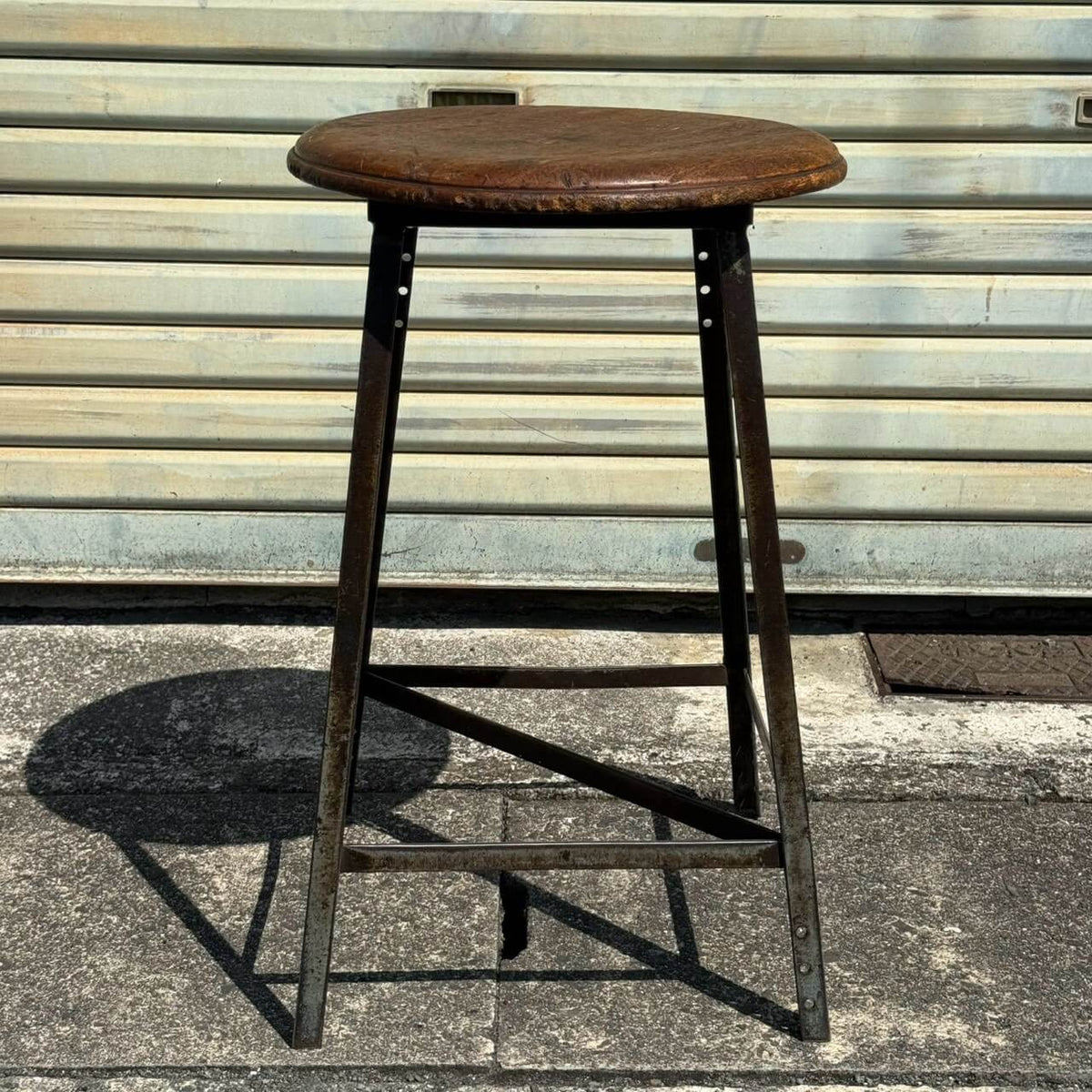 【1940-50年代】ビンテージ 椅子 アメリカン雑貨 店舗什器 ウッド スツール インダストリアル #2687