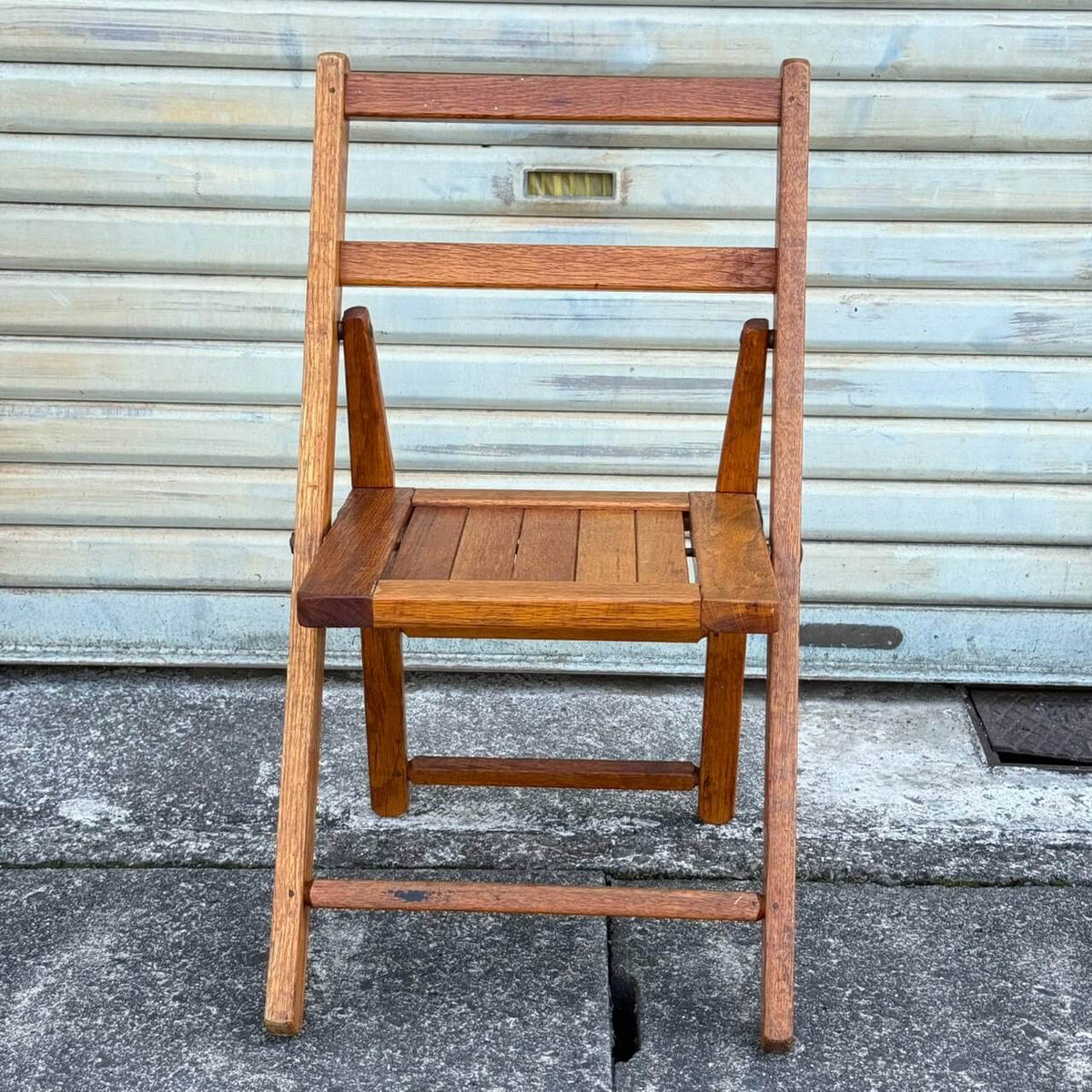 【1950年代】ビンテージ フォールディングチェア アメリカン雑貨 店舗什器 木製 折りたたみ 椅子 #2812-1