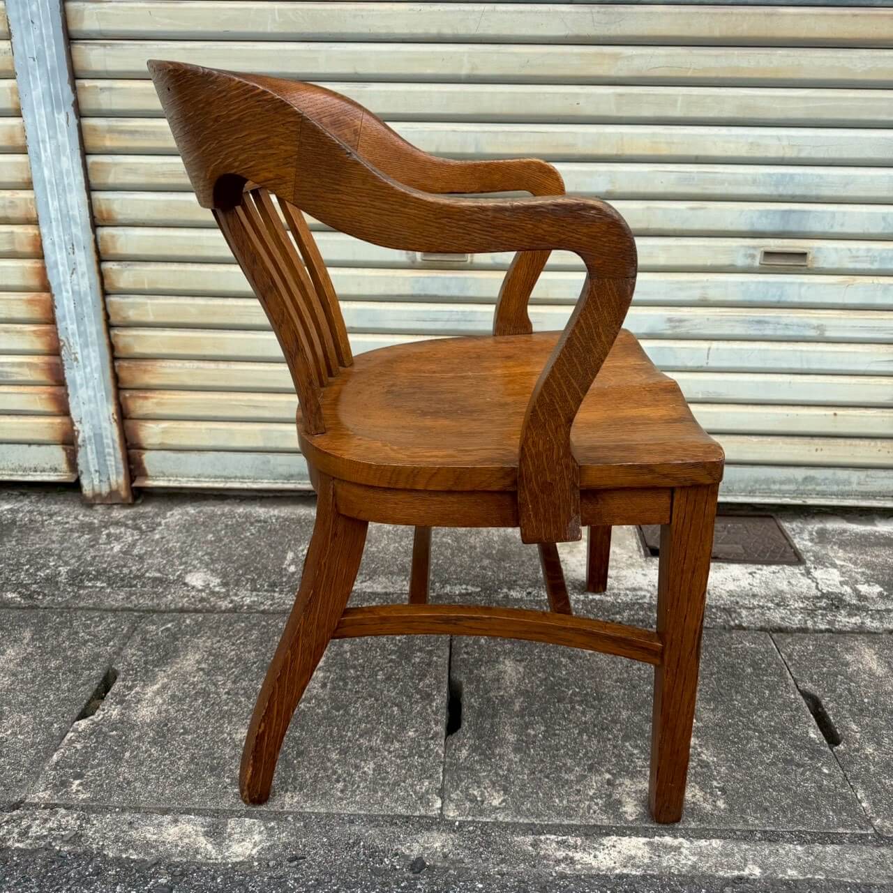 【1940-50年代】ビンテージ アームチェア アメリカン雑貨 店舗什器 ウッドチェア 椅子 #2587