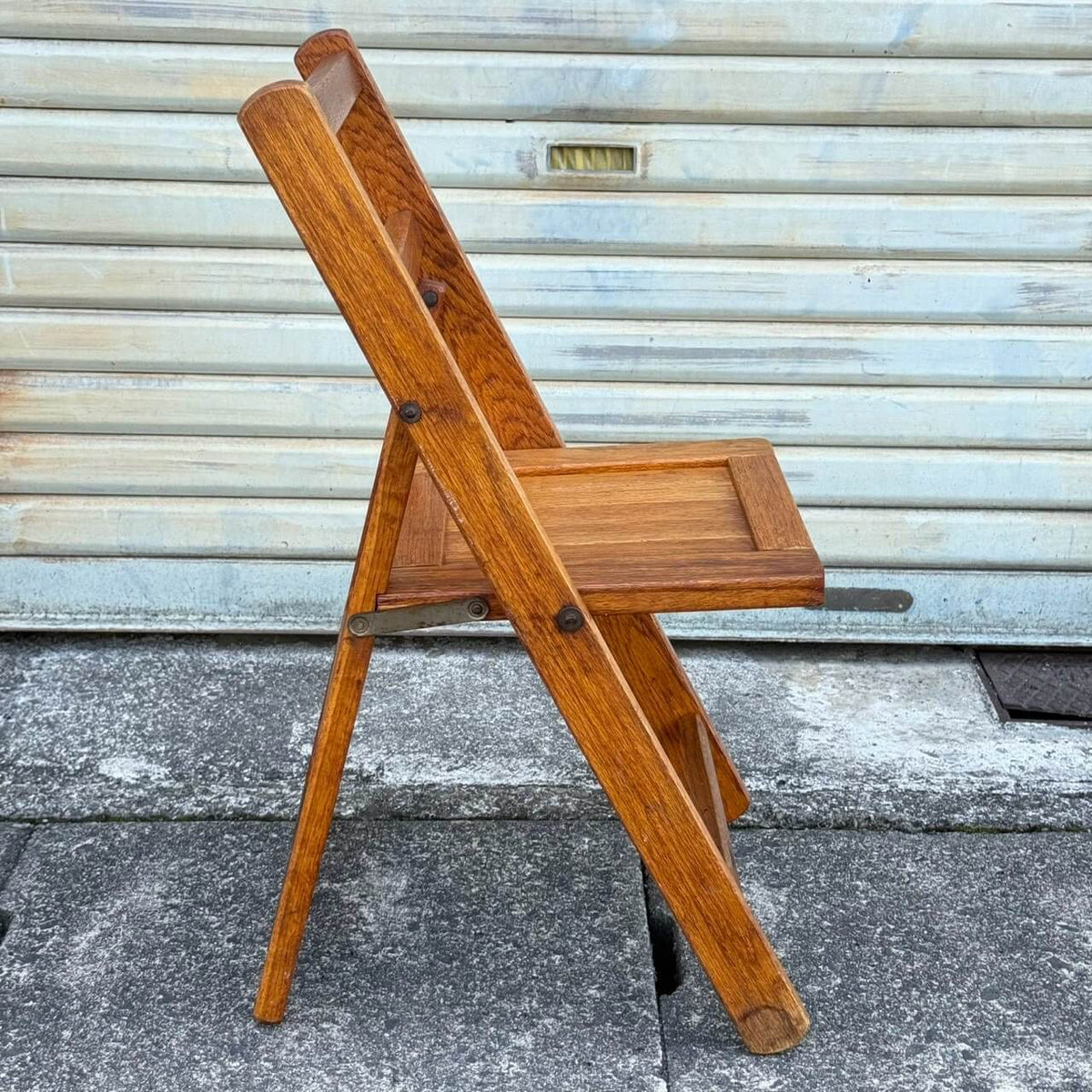 【1950年代】ビンテージ フォールディングチェア アメリカン雑貨 店舗什器 木製 折りたたみ 椅子 #2812-1