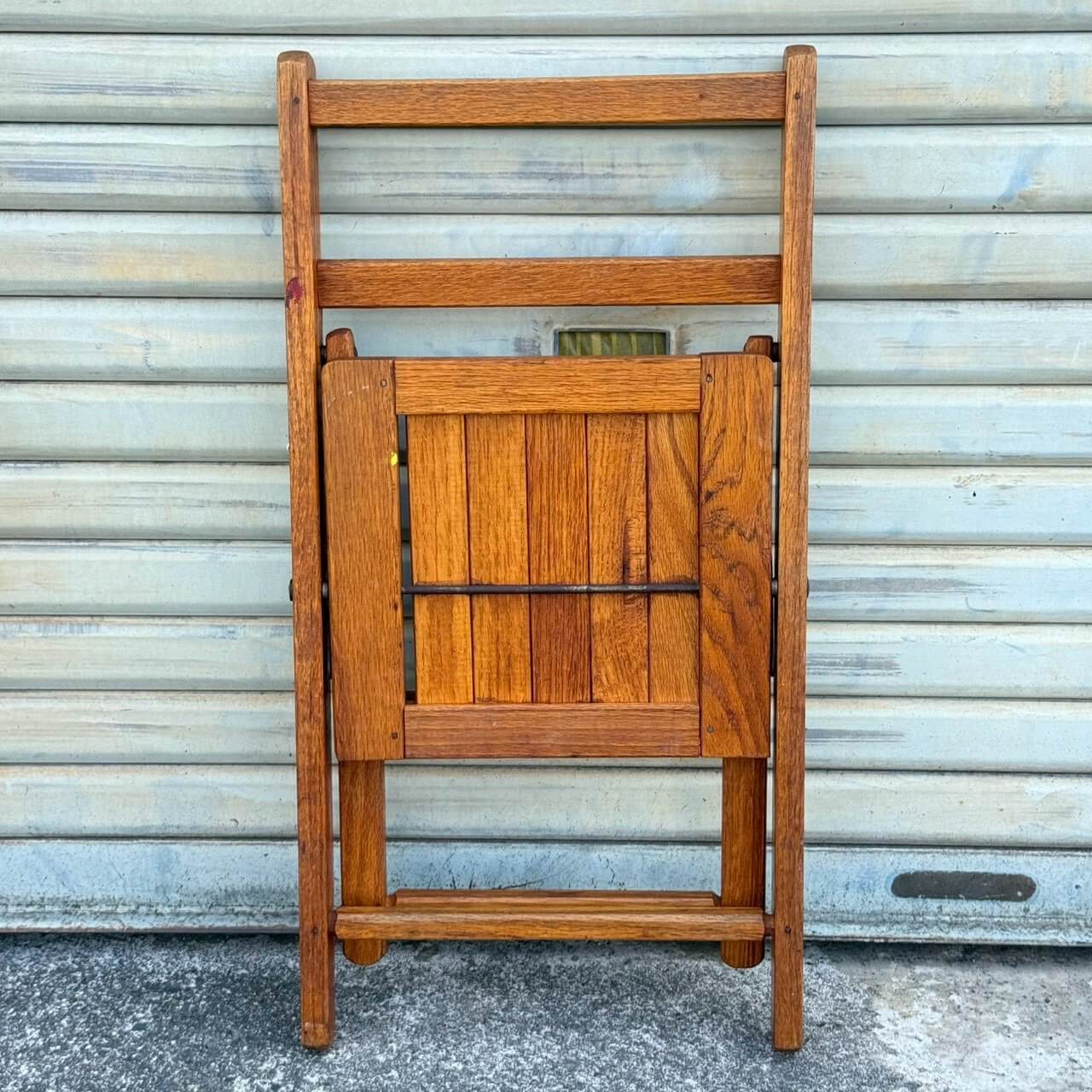 【1950年代】ビンテージ フォールディングチェア アメリカン雑貨 店舗什器 木製 折りたたみ 椅子 #2812-2