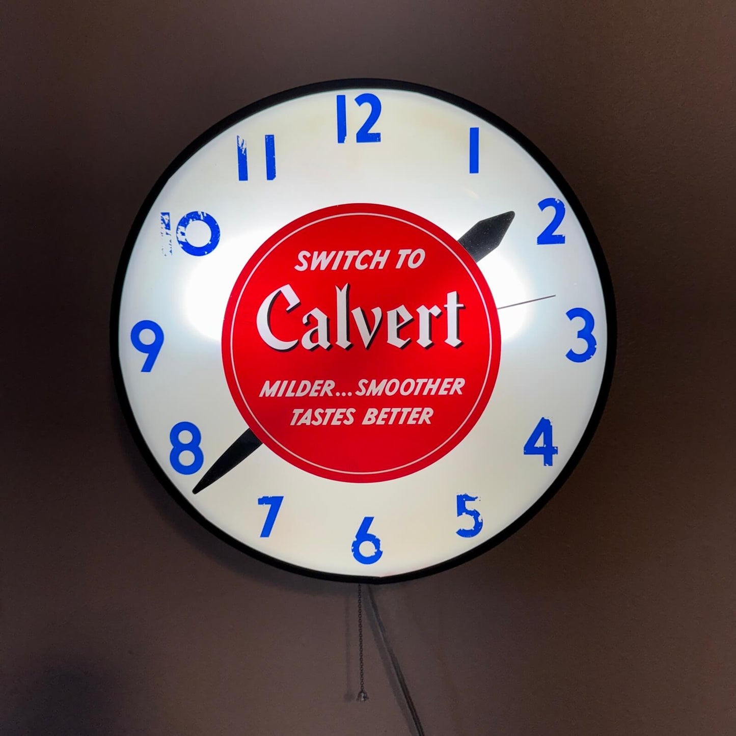 #2101 ビンテージ 掛け時計 Calvert ライト付き時計