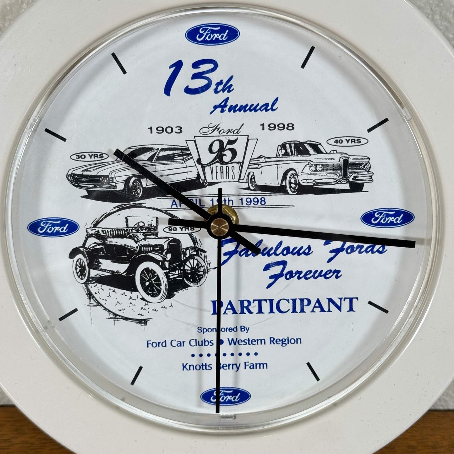 #1547【1998年】ビンテージ Ford（フォード）掛け時計 / ウォールクロック アメリカ