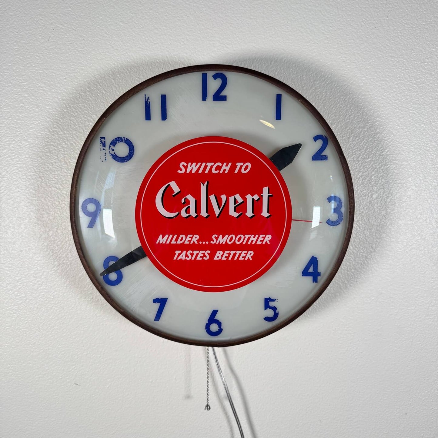 #2101 ビンテージ 掛け時計 Calvert ライト付き時計