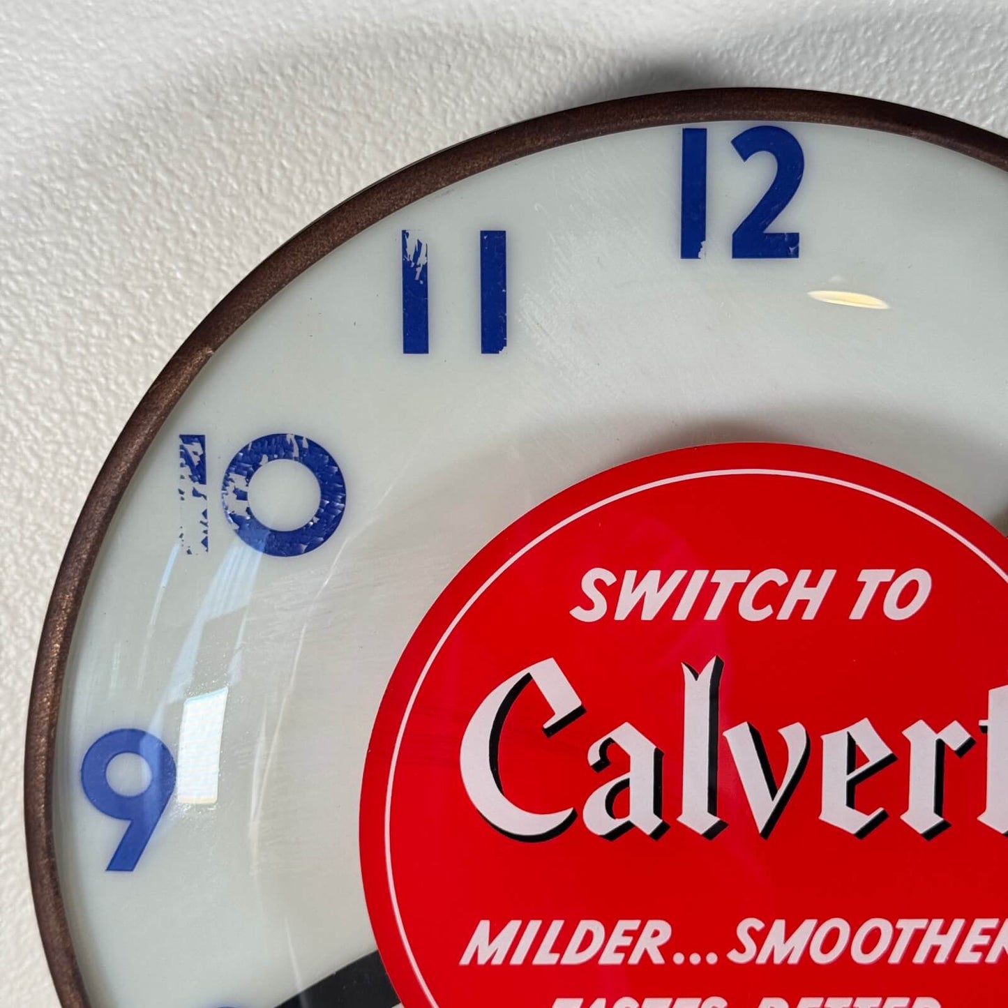 #2101 ビンテージ 掛け時計 Calvert ライト付き時計