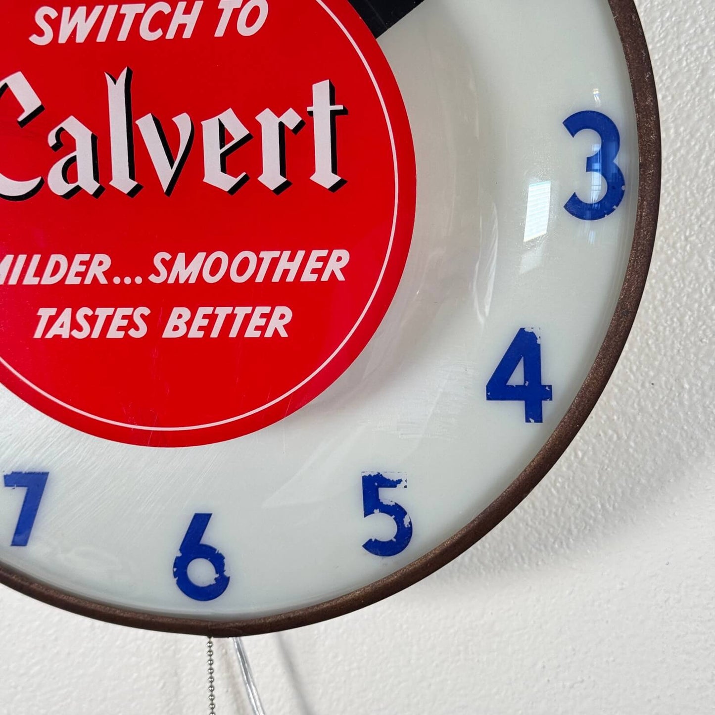 #2101 ビンテージ 掛け時計 Calvert ライト付き時計