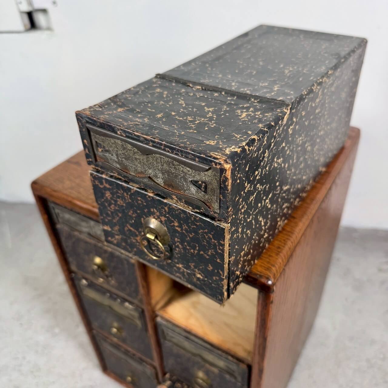 #2354【1910-20年代】アンティーク Globe Wernicke パーツキャビネット / 収納ケース アメリカ