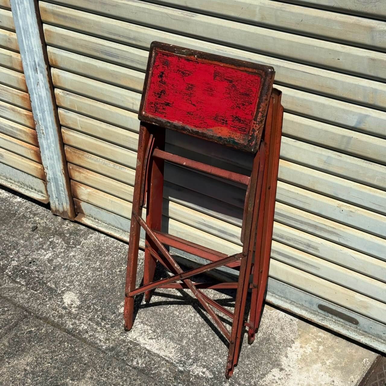 【1950-60年代】ビンテージ 3ステップ ラダー アメリカン雑貨 脚立 店舗什器 ディスプレイ #2681
