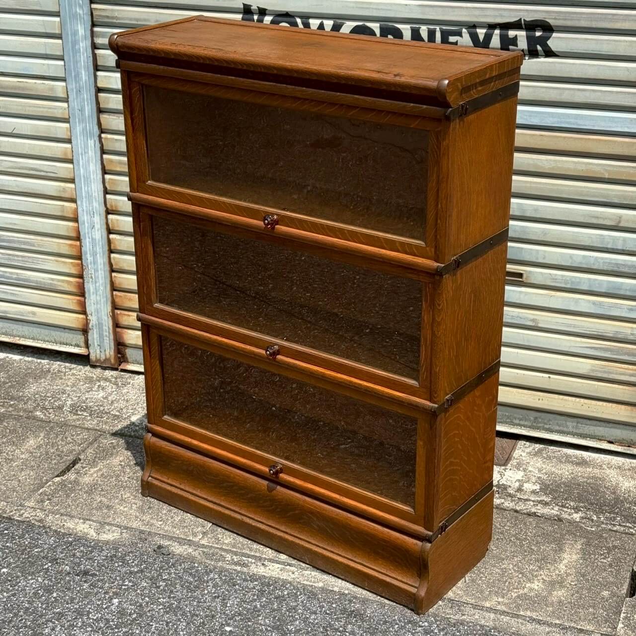 【1920-30年代】アンティーク スタッキング ブックシェルフ アメリカン雑貨 ディスプレイケース 店舗什器 #2586