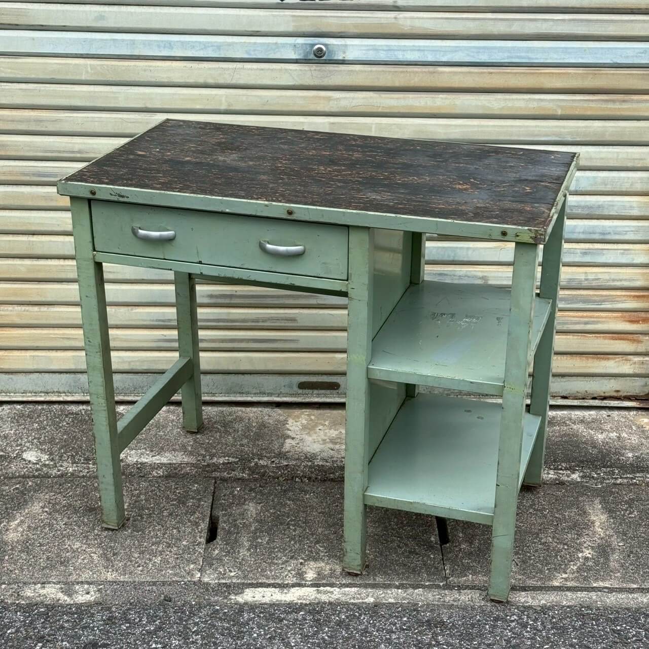 【1950〜60年代】ビンテージ ワークテーブル アメリカン雑貨 店舗什器 作業台 メディカル #2418-1