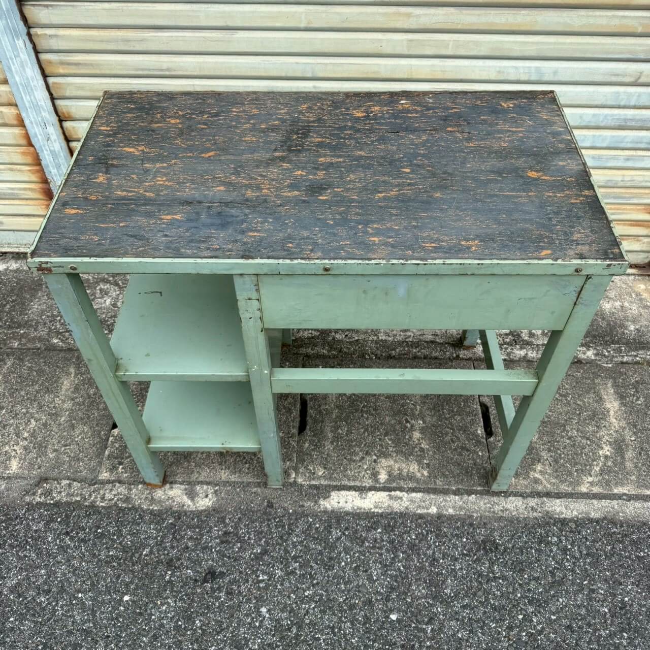 【1950〜60年代】ビンテージ ワークテーブル アメリカン雑貨 店舗什器 作業台 メディカル #2418-2