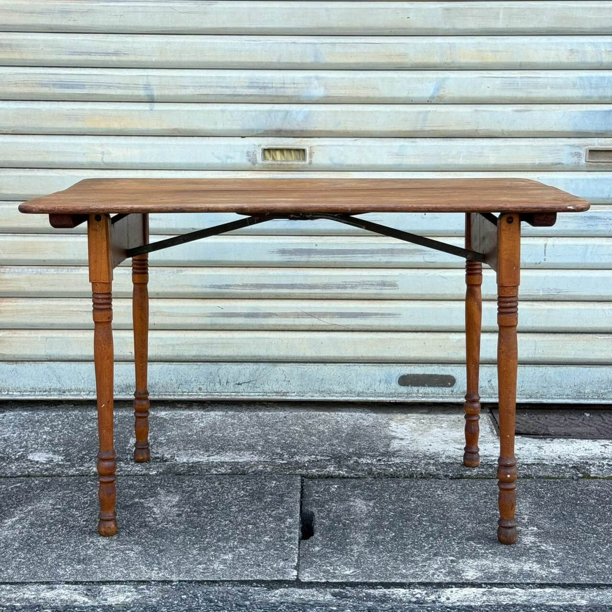 【1920-30年代】ビンテージ フォールディングテーブル アメリカン雑貨 店舗什器 PARIS MFG 折りたたみ 木製 #2814