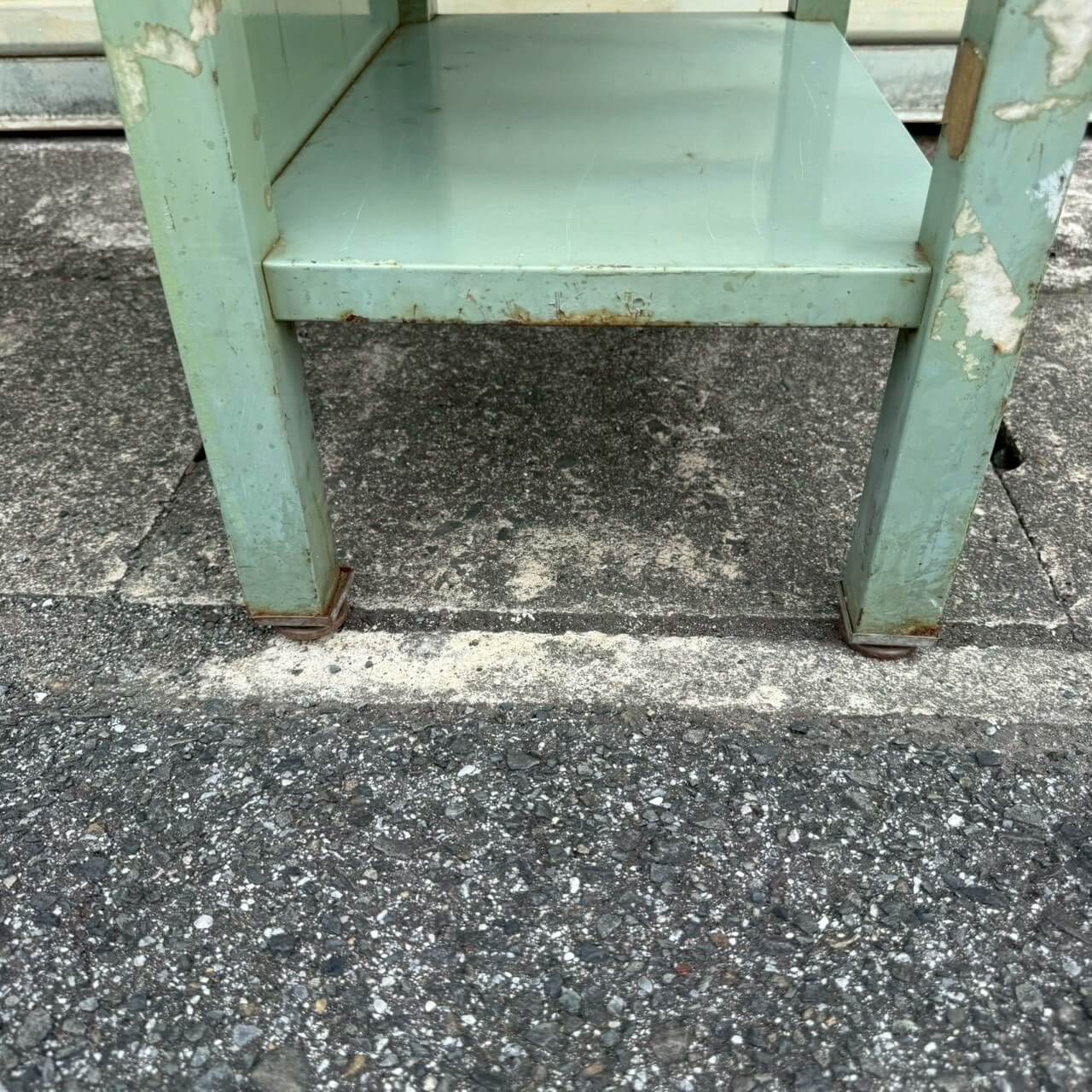 【1950〜60年代】ビンテージ ワークテーブル アメリカン雑貨 店舗什器 作業台 メディカル #2418-2