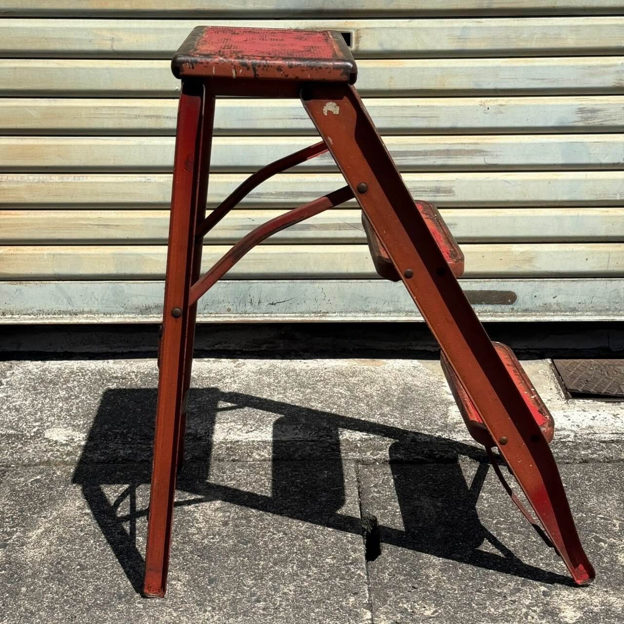 【1950-60年代】ビンテージ 3ステップ ラダー アメリカン雑貨 脚立 店舗什器 ディスプレイ #2681