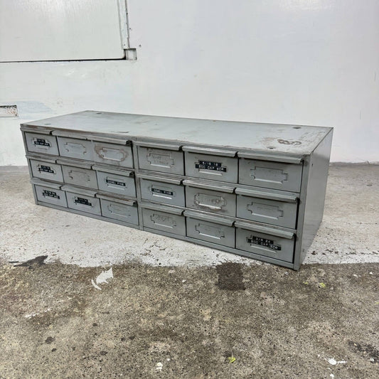 【1960-70年代】ビンテージ パーツキャビネット アメリカン雑貨 店舗什器 Hallowell 多段収納 引き出し #2301-2