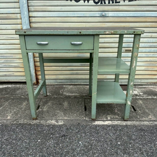 【1950〜60年代】ビンテージ ワークテーブル アメリカン雑貨 店舗什器 作業台 メディカル #2418-2