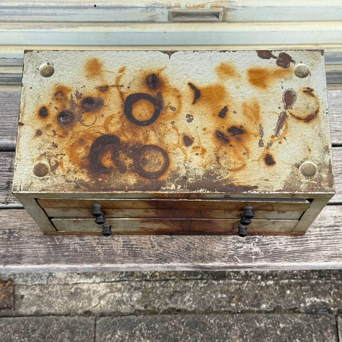 【1950-60年代】ビンテージ ガレージ アメリカン雑貨 店舗什器 HUOT ヒュウト キャビネット #2680-2