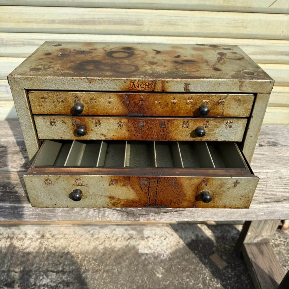 【1950-60年代】ビンテージ ガレージ アメリカン雑貨 店舗什器 HUOT ヒュウト キャビネット #2680-2
