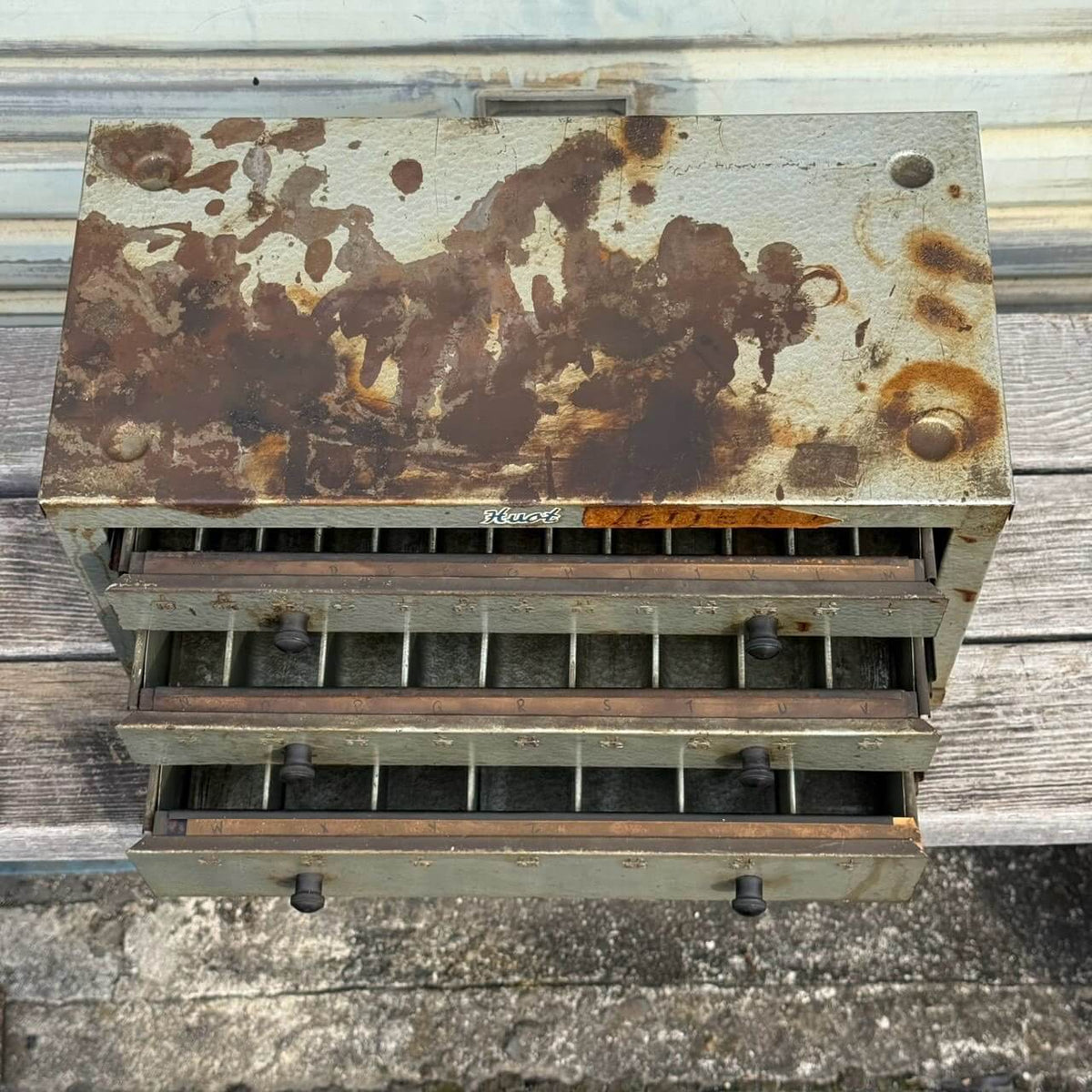 【1950-60年代】ビンテージ ガレージ アメリカン雑貨 店舗什器 HUOT ヒュウト キャビネット #2680-1