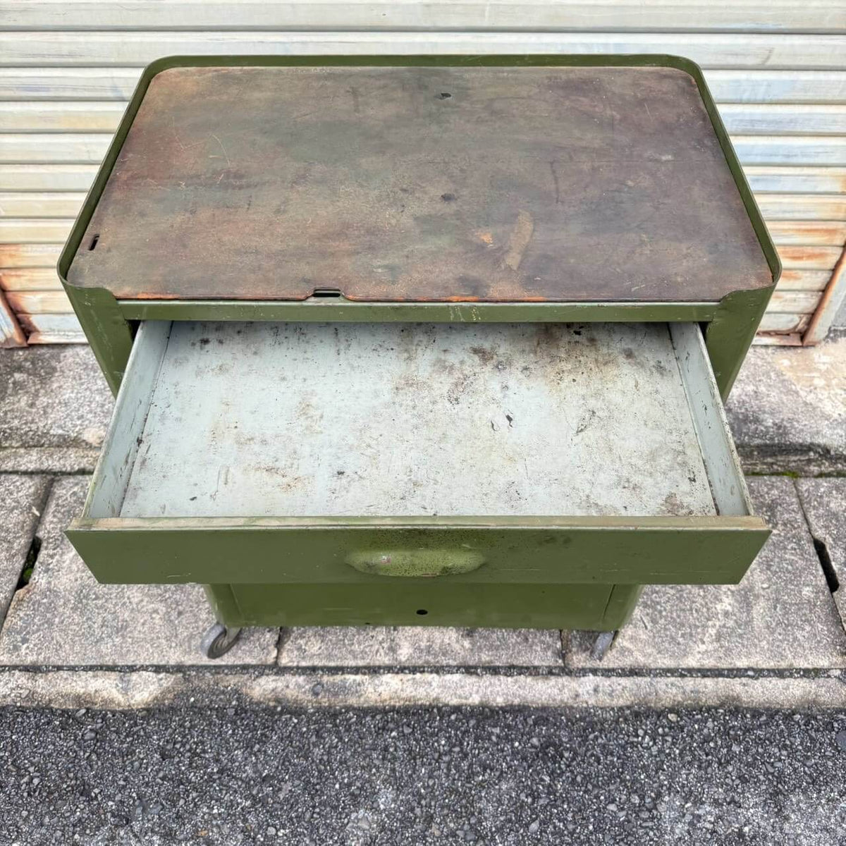 【1940-50年代】ビンテージ ガレージ アメリカン雑貨 店舗什器 PRESSTEEL ツールキャビネット スチール #2744