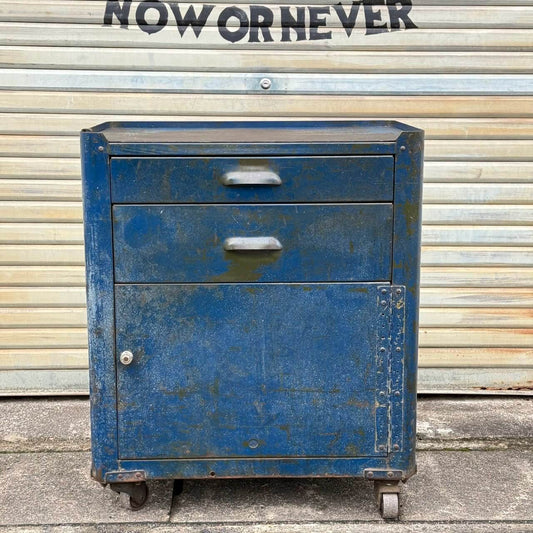 【1940-50年代】ビンテージ ガレージ アメリカン雑貨 店舗什器 ツールキャビネット スチール #2743