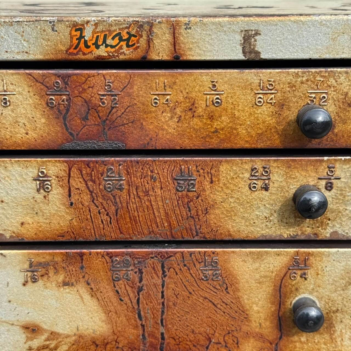【1950-60年代】ビンテージ ガレージ アメリカン雑貨 店舗什器 HUOT ヒュウト キャビネット #2680-2