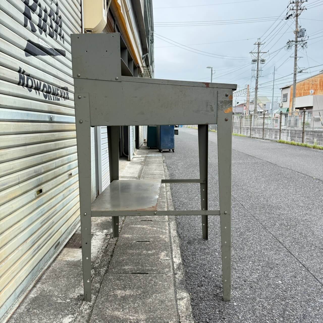 アメリカ製 ヴィンテージ ブラス イーグル USMA インダストリアル 店舗什器 1960-70年代】ビンテージ 机 アメリカン雑貨 店舗什器 INEA スチール