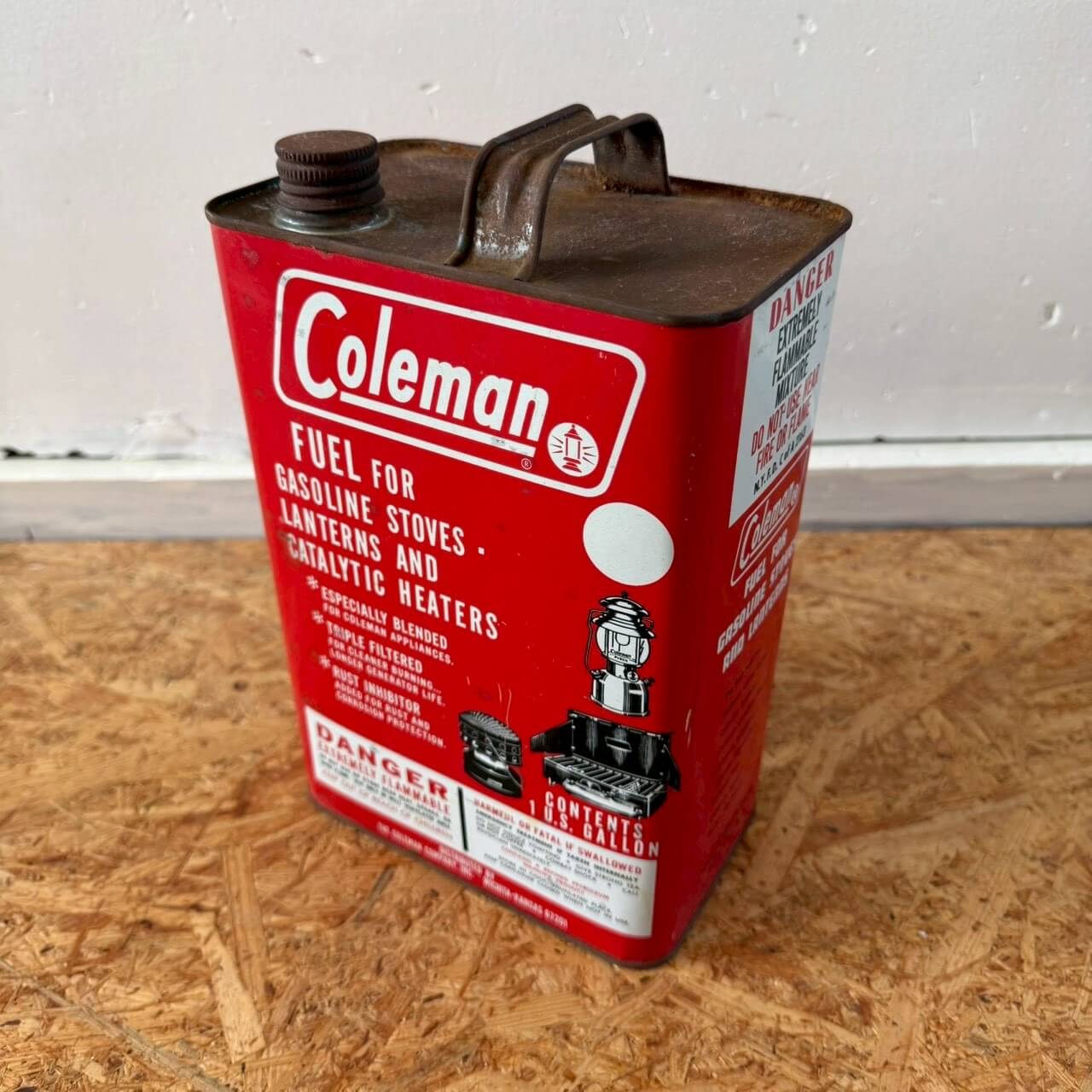 #2221【1960-70年代】ビンテージ Coleman コールマン ガソリン缶 1ガロン オイル缶 アメリカ