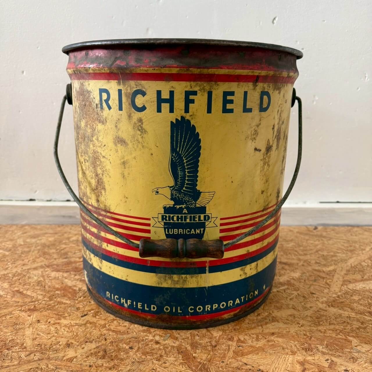 【1950-60年代】ビンテージ RICHFIELD オイル缶 アメリカン雑貨 ガレージ ディスプレイ #2248