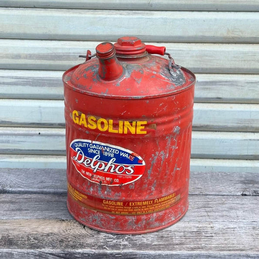 【1950-60年代】ビンテージ ガレージ アメリカン雑貨 店舗什器 DELPHOS ガソリン缶 ガルバナイズド #2664