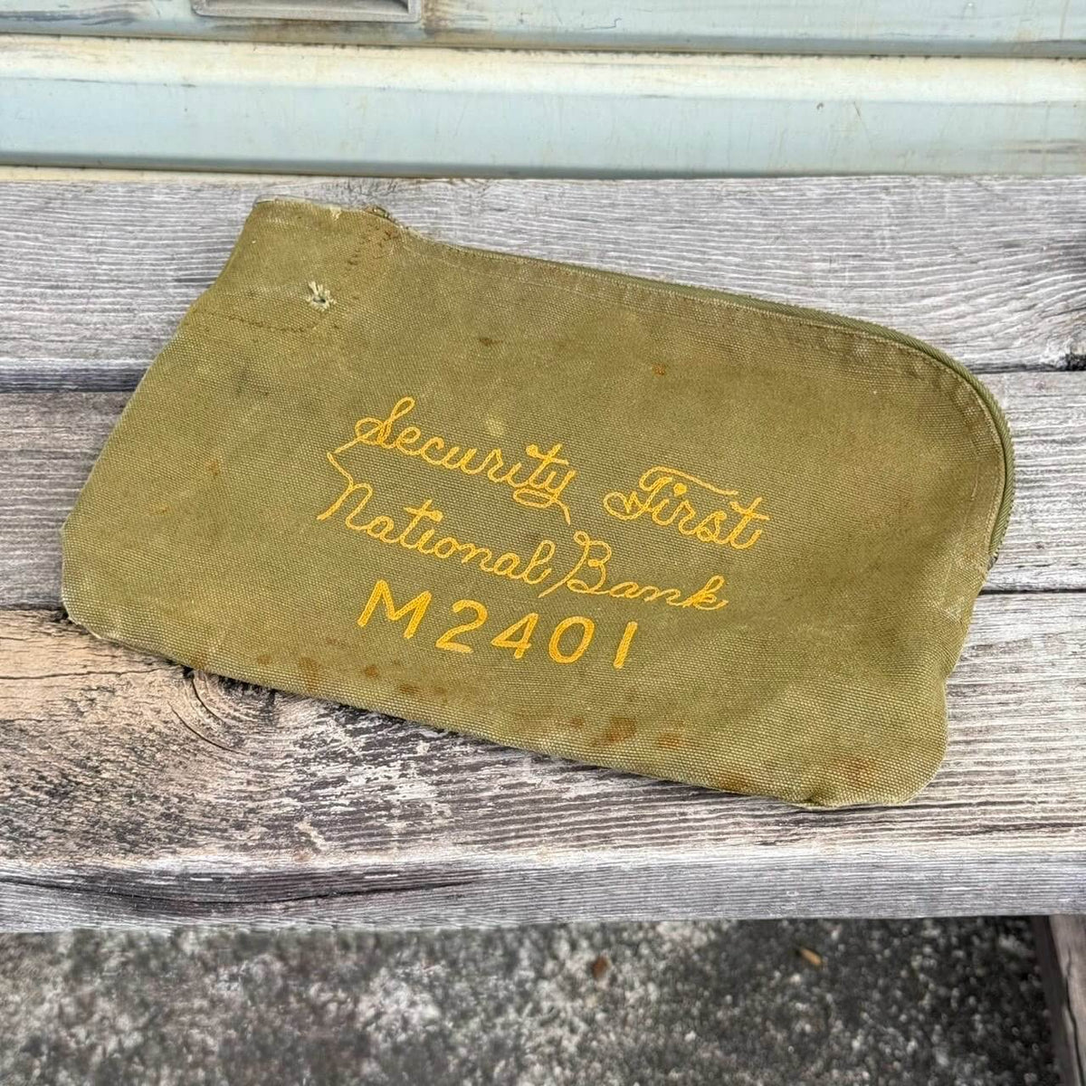 【1940-60年代】ビンテージ ガレージ アメリカン雑貨 店舗什器 バンクバッグ キャンバス #2734