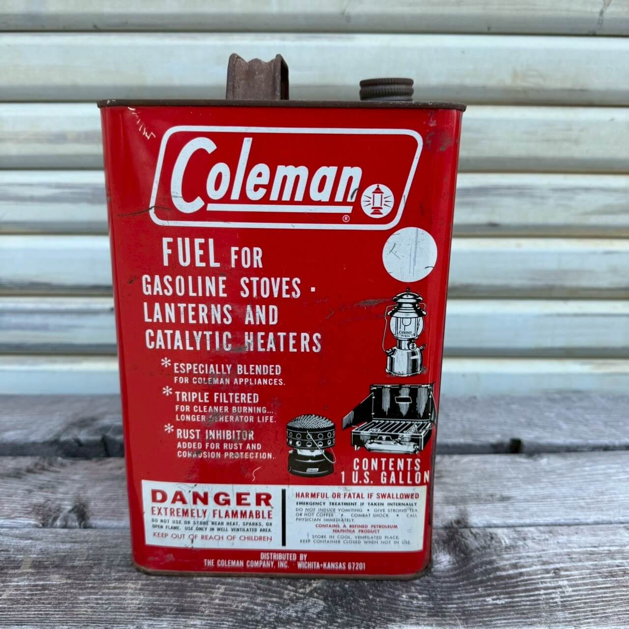 【1960-70年代】ビンテージ Coleman コールマン ガソリン缶 1ガロン オイル缶 アメリカ #2470