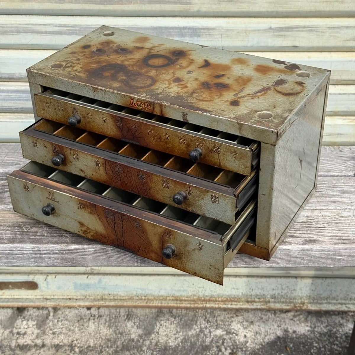 【1950-60年代】ビンテージ ガレージ アメリカン雑貨 店舗什器 HUOT ヒュウト キャビネット #2680-2
