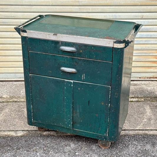 【1940-50年代】ビンテージ ガレージ アメリカン雑貨 店舗什器 PRESSTEEL ツールキャビネット スチール #2745