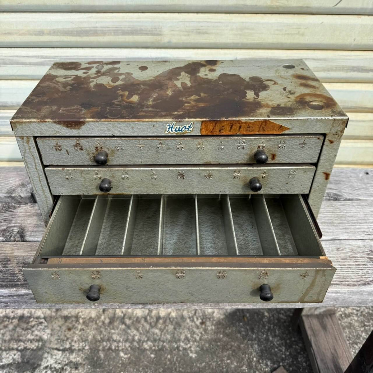 【1950-60年代】ビンテージ ガレージ アメリカン雑貨 店舗什器 HUOT ヒュウト キャビネット #2680-1