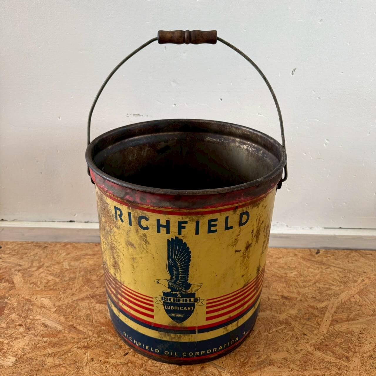 【1950-60年代】ビンテージ RICHFIELD オイル缶 アメリカン雑貨 ガレージ ディスプレイ #2248